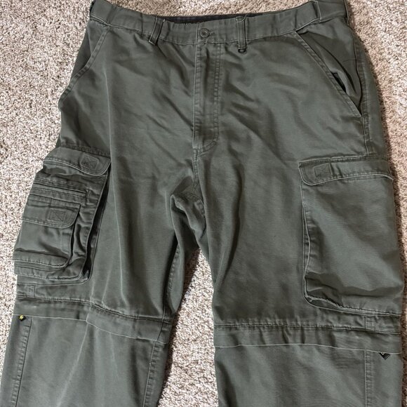 Boy Scouts of America BSA Pants Mens 34 Green Convertible Uniform Cargo Zip Off - Picture 2 of 8